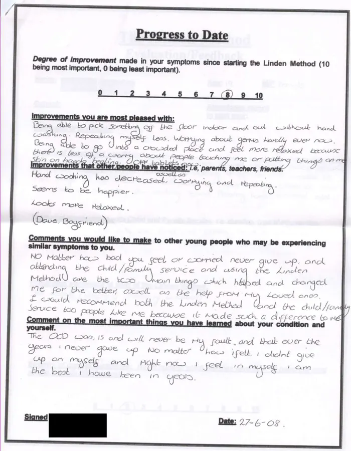 Linden Method testimonial screenshot 47